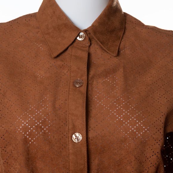 Vintage Kenny Classics Dress, Soft Brown Shirt Dress, Awesome Shirt Dress - Picture 4 of 6